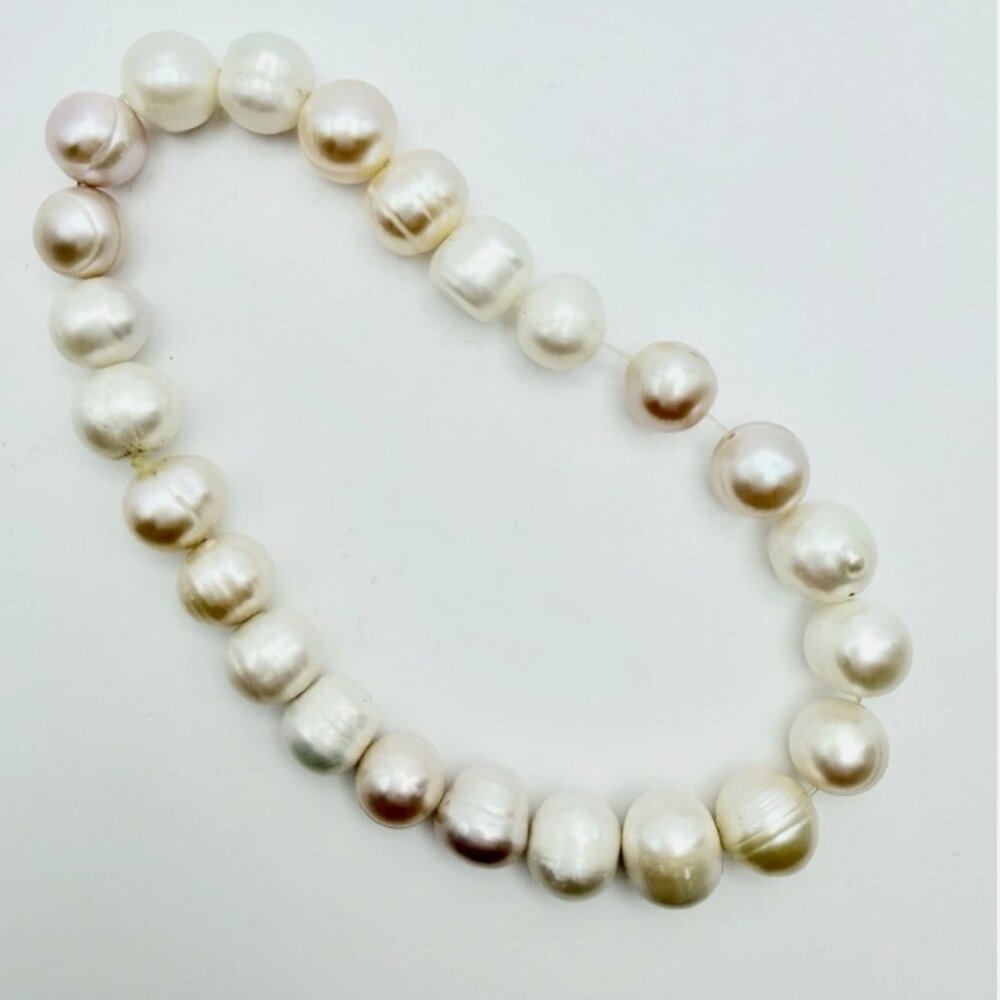 Baroque Freshwater Pearl Bracelet - Stretch Fit, Natural Luster